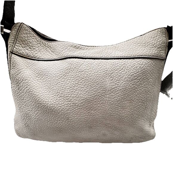 Fossil Off White Multi Color Leather Shoulder Bag Chunky Silver Hardware - Picture 5 of 16
